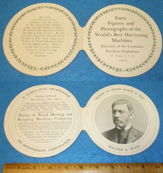 1904 St Louis World’s Fair Walter Wood Farm Machinery 16pg Adv Booklet Implement