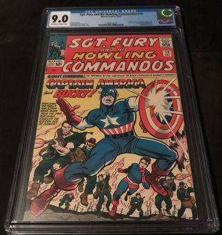 Marvel Comics Sgt.  Fury 13 Cgc 9.  0 Silver Age Captain America Bucky Meets Fury