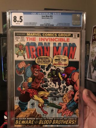 Iron Man 55 CGC 8.  5 White Pages  2