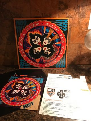 Kiss Rock And Roll Over Album 1976 With Insert,  Sticker And Memership Form.