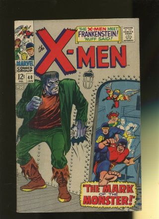 X - Men 40 Vg 3.  5 1 Book Marvel Mutants 1st Frankenstein 