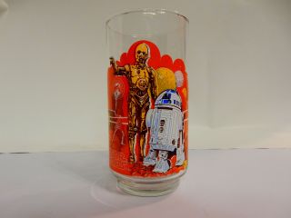 Vintage 1977 Star Wars R2 - D2 C3p Burger King Glass Coca Cola