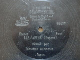 Berliner 32937 (one Sided) Les Sapins Sung By Mr Aumonier