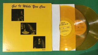 Janis Joplin - Get It While You Can | Rare Live Bootleg | 2 Lp Yellow Vinyl Vg,