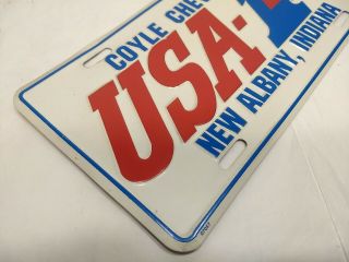 Vintage USA - 1 Coyle Chevrolet Dealership License Plate - Albany Indiana 5
