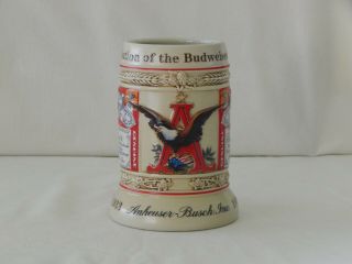 Anheuser Busch " Evolution Of The Budweiser Label " Beer Stein 2nd In The Series