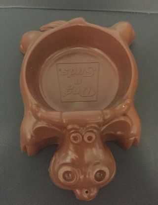 Vintage Dog N Suds Cow Bull Dish Pull Toy 1960s Drive In Restaurant Promo
