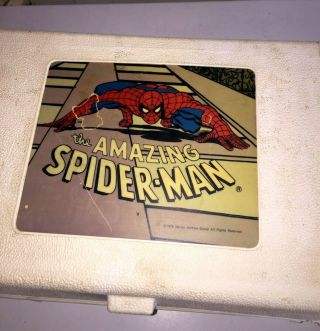 Vintage Spider - Man Record Player Phonograph Turntable 5