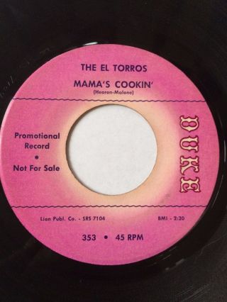 R&b Popcorn Promo 45/ The El Torros " Mama 