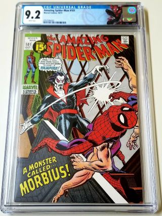 Spider - Man 101 Cgc 9.  2 W/p 1st Appearance Of Morbius 1971 Custom Label