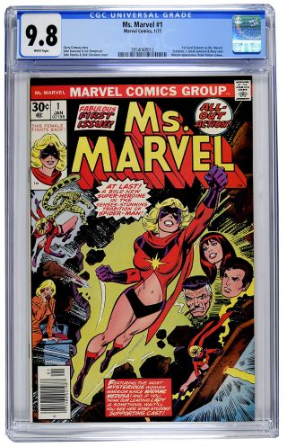 Ms.  Marvel 1 Cgc 9.  8 White (1977) - 1st Carol Danvers As Ms.  Marvel
