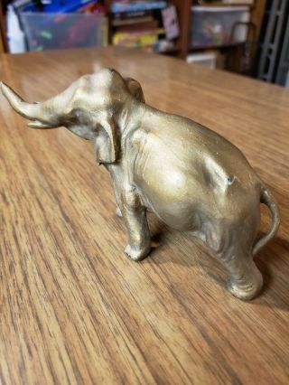 Vintage Heavy Metal Elephant Figurine 7 "