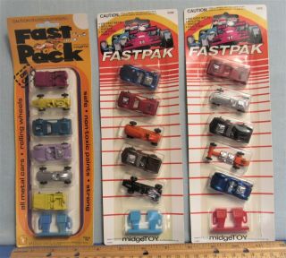 Fast Pak Die Cast Set Of 5 Hot Rods & Muscle Cars & Race Cars & Sports Cars