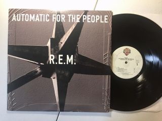 R.  E.  M Automatic For The People Lp 1992 Pressing W/ Insert Warner Bros.  Records