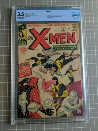 Uncanny X - Men 1 Graded 3.  5 Cbcs Silver Age Comics 9/1963 Marvel Comics