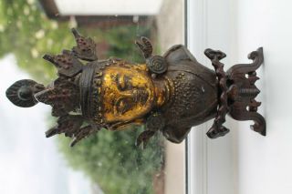 A & Rare Antique 18th Century Chinese / Tibetan Iron Amitayus Buddha