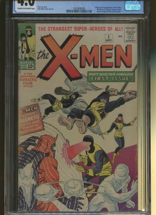 X - Men 1 CGC 4.  0 | Marvel 1963 | Origin & 1st X - Men & Magneto. 2