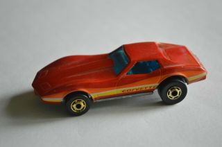 Hot Wheels 1980 Chevy Corvette Stingray Hk Red Orange Gold Loose Vintage 1:64