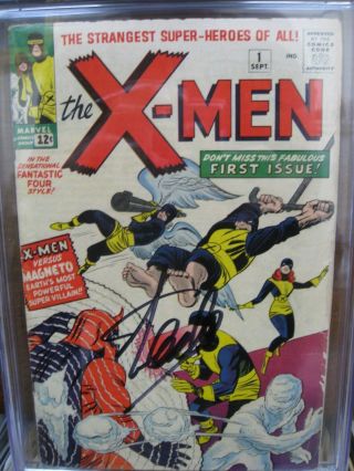 X - Men 1 CGC 3.  5 1963 Marvel Comic Signed by Stan Lee 2