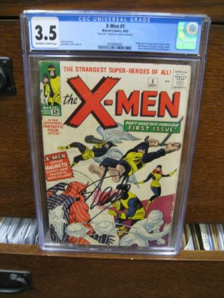 X - Men 1 CGC 3.  5 1963 Marvel Comic Signed by Stan Lee 4