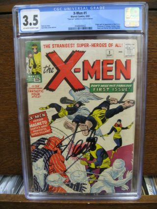 X - Men 1 CGC 3.  5 1963 Marvel Comic Signed by Stan Lee 5