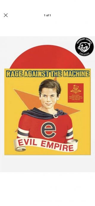 Rage Against The Machine Evil Empire Lp Opaque Red Vinyl /1200 Newbury