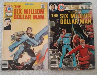 The Six Million Dollar Man 1 And 2 June 1976 Charlton Comics Better Grades