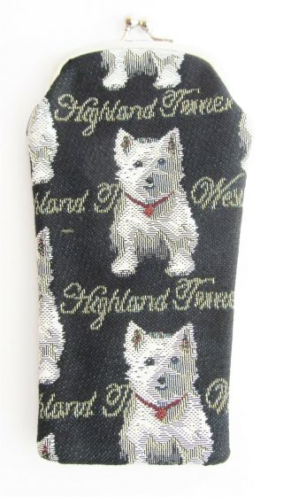 Tapestry " West Highland Terrier " Dog Glasses Pouch - Signare