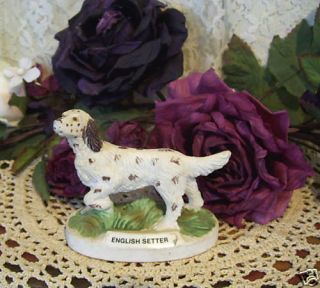 English Setter Dog Figurine Vintage