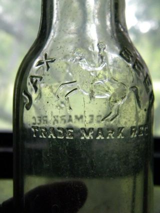 Jackson Brewing Co Orleans Clear Jax Beer Bottle With Embossed Horse 1933 - 35