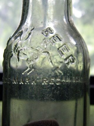 Jackson Brewing Co Orleans Clear Jax Beer Bottle with Embossed Horse 1933 - 35 2
