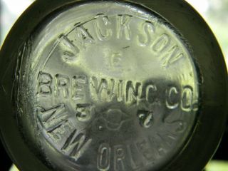 Jackson Brewing Co Orleans Clear Jax Beer Bottle with Embossed Horse 1933 - 35 3