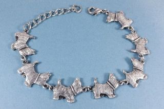 Adjustable Cairn Terrier Dog Breed Bracelet Antique Silver Plated