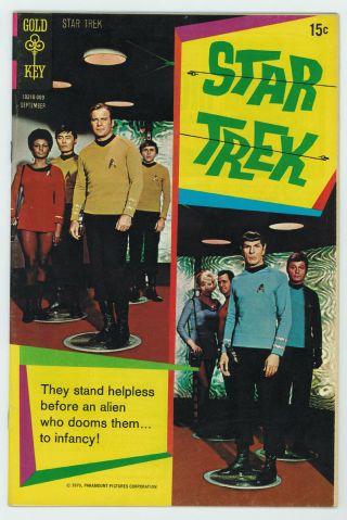 Star Trek 8 4.  0 Gold Key Photo Cover Off - White Pages Bronze Age