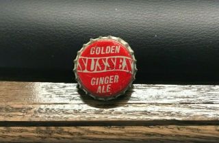 Vintage Sussex Ginger Ale Soda Pop Beverage Cork Bottle Cap Crown Canada