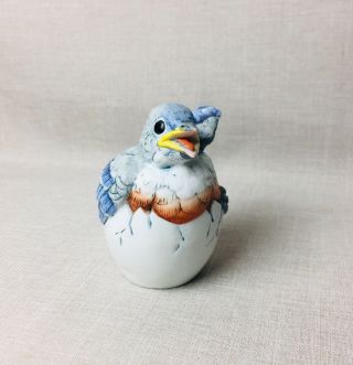 Baby Bluebird Hatching Figurine - 8618 Bluebird By Andrea 1990 Andrea By Sadek