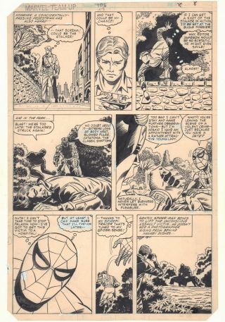 Marvel Team - Up 108 P.  8 - Spider - Man And Paladin - 1981 Art By Herb Trimpe