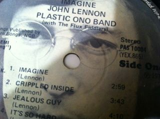JOHN LENNON: IMAGINE,  COMPLETE - POSTER,  POSTCARD,  TRUE 1ST UK PRESS EX/EX LP 8