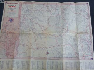 1931 Wyoming road map Standard oil Indiana gas United States 3