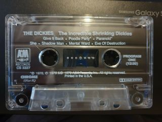 Cassette Tape - The Incredible Shrinking Dickies A&M - 1978 - The Dickies 6