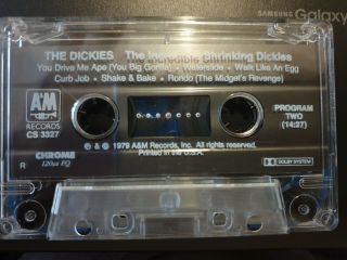 Cassette Tape - The Incredible Shrinking Dickies A&M - 1978 - The Dickies 7