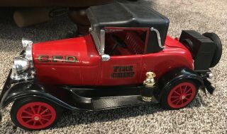 Vintage Jim Beam Fire Chief Decanter 1928 Model A Car Ford C.  F.  D.  - Empty
