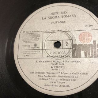 CAIFANES - LA NEGRA TOMASA / VIENTO 1988 Ecuador Aterciopelado Mana Vilma 4