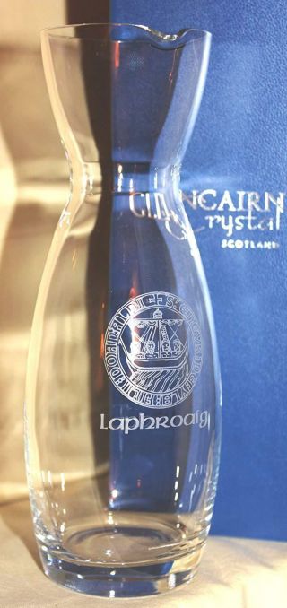 Laphroaig Islay Crest Single Malt Scotch Whisky Glencairn Water Carafe