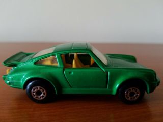 Vintage 1973 Rare Htf Matchbox Superfast No.  3 Porsche Turbo England Green Car