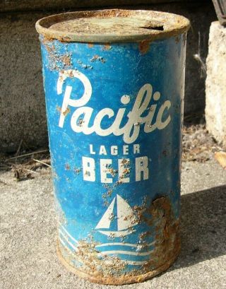 Pacific Lager Beer.  Flat Top O/i Can.  San Francisco California.