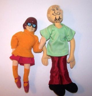 Warner Brothers Scooby Doo Shaggy Bean Bag Plush Doll 11 " & 10 " Velma