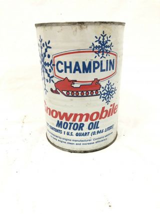 Vintage Champlin Snowmobile Motor Oil 1 Quart