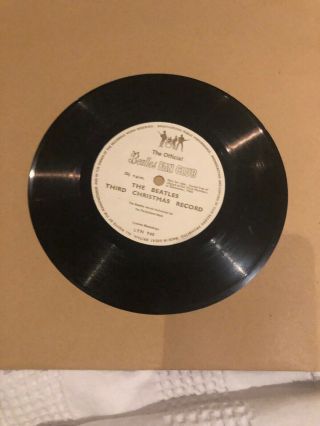 The Beatles Third Christmas Record - 7 " Flexi - Lyn948 Uk 1965 Official Fan Club