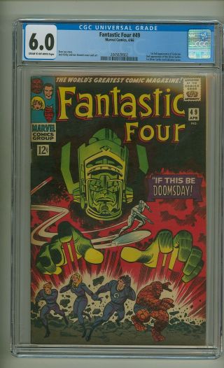Fantastic Four 49 (cgc 6.  0) C - O/w; 1st Full Galactus; 2nd Silver Surfer (c 24936